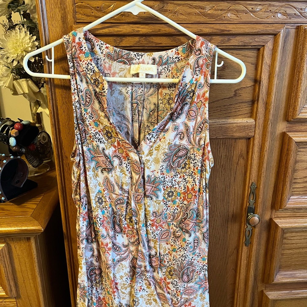 Lucy & Laurel Colorful Paisley Top